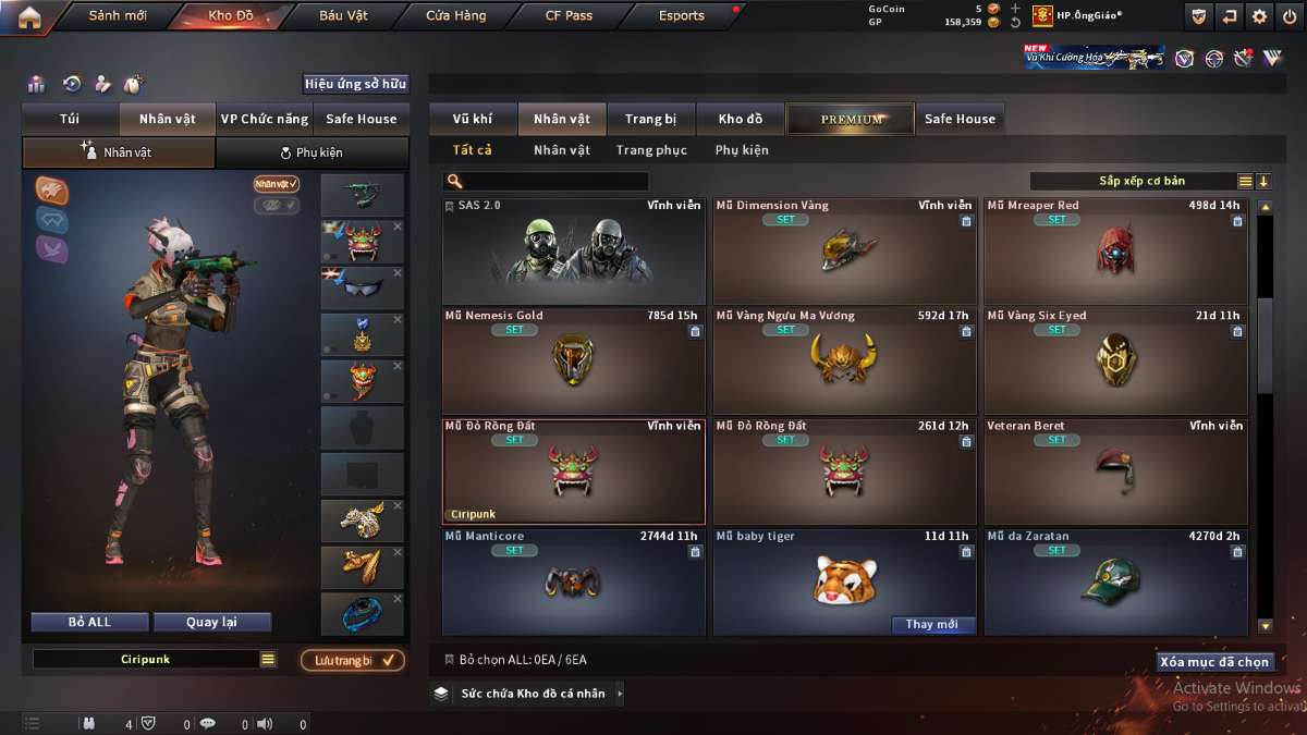 shop acc cf uy tin gia re